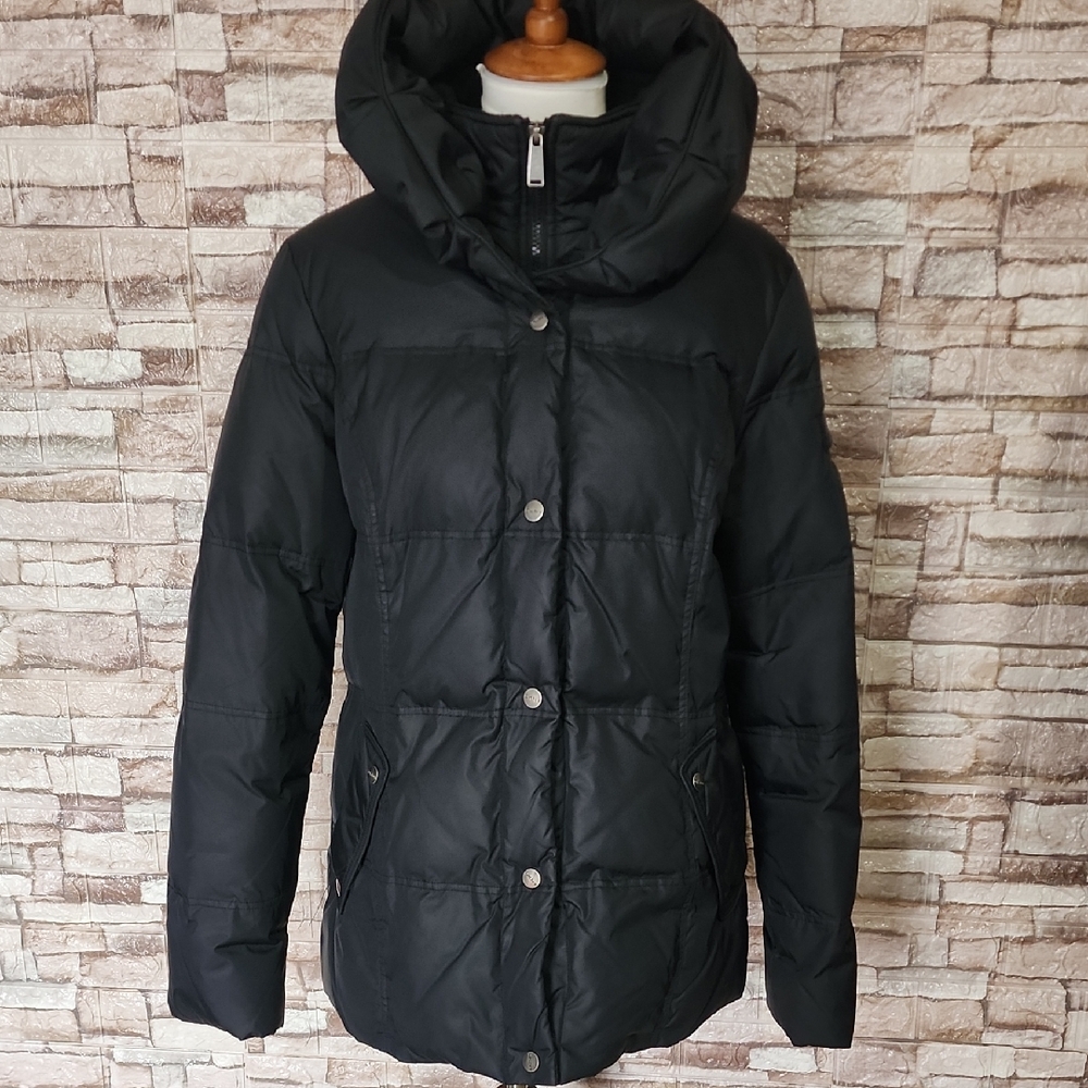 DKNY Full Zip Black Puffer Jacket
